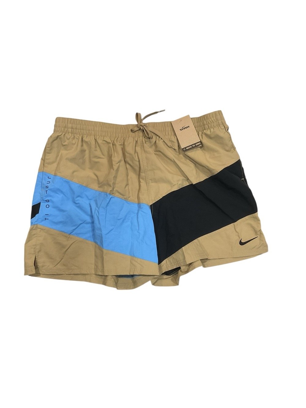 Nike Men’s Tan, Blue & Black Swim Trunks XXL